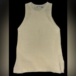 PETER MILLAR WOMEN'S CAMPBELL OTTOMAN RIB SLEEVELESS SWEATER 2024 IVORY